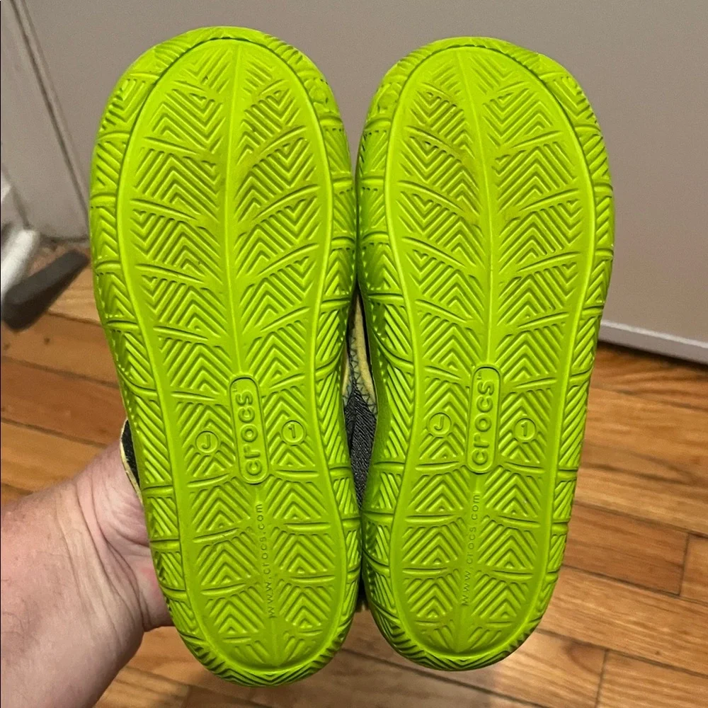 Crocs Kids' Lime and Gray Water Shoes